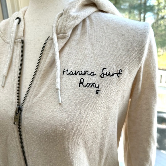 Roxy S EUC 2017 Hawser Hoodie Sweatshirt Zip Front Jacket w/ Pockets - Picture 1 of 12
